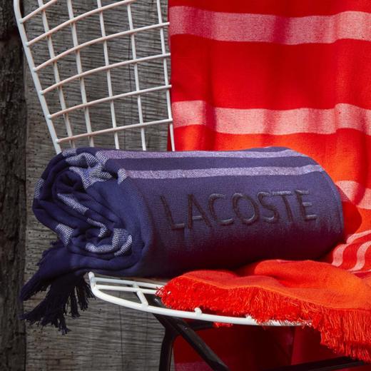 【分仓直发包邮】LACOSTE L RYTHME 色织提花披肩（红/蓝） 商品图0