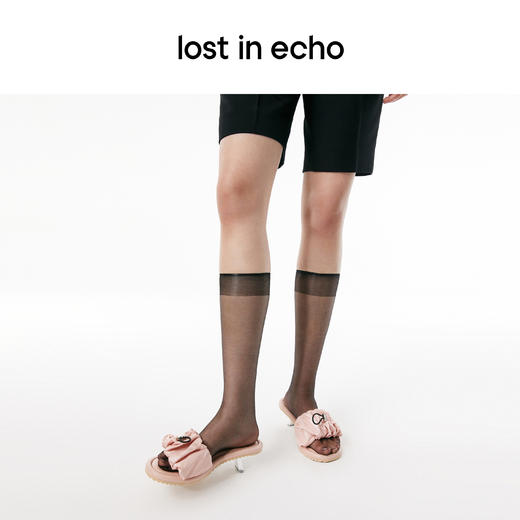 [断码]lost in echo 原创设计师 抽褶圆头凉拖 商品图0