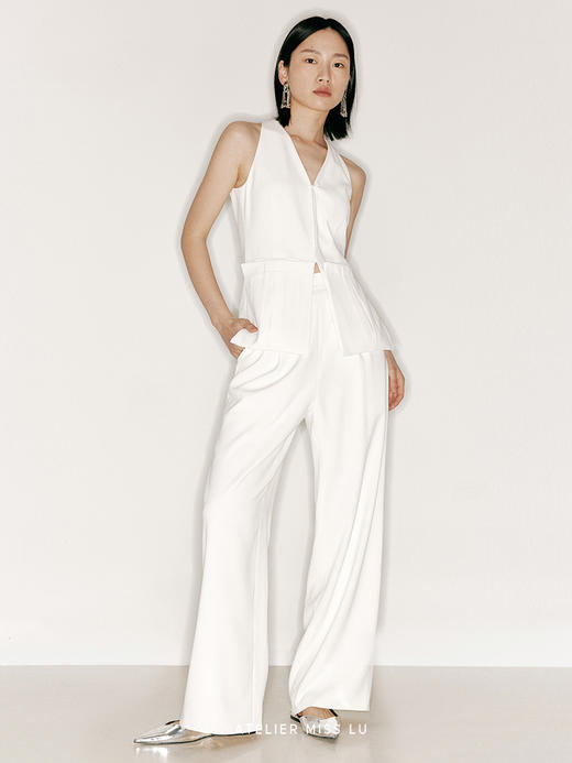 【海瑟薇】造型大口袋设计削肩收腰马甲上衣/230028B 商品图3