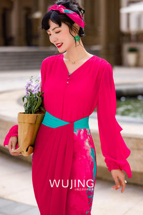 3022097 海棠醉日 树莓红上衣 雾境