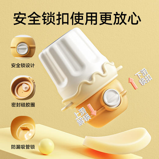 小袋鼠巴布保温杯儿童吸管水杯幼儿园婴儿杯子小学生女宝宝水壶男 商品图3