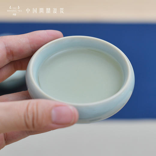 问鼎汝瓷紫金釉经典款天青平口杯 商品图2