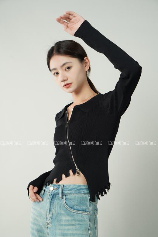 【门店同款】2023年春季不规则拉链针织开衫 150197574 商品图3