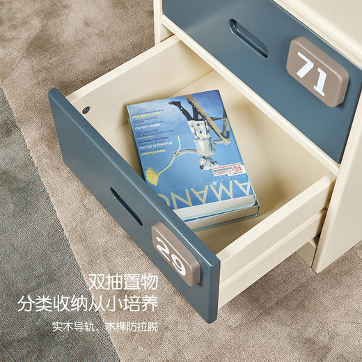 喜梦宝全实木床头柜双抽储物柜简约儿童柜置物柜 巴斯光年系列 商品图2