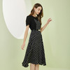 NF8V8斯尔丽瑟俪2023春夏新款通勤百搭圆领短袖拼接波点温婉气质连衣裙 商品缩略图2