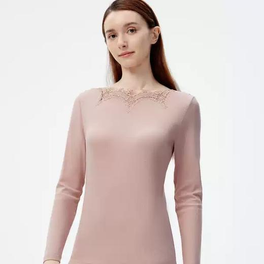 Threegun三枪 【浄呼吸】花边一字领女士长袖上衣打底衫-23876A011 商品图2