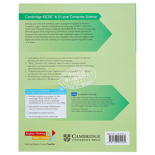 【中商原版】剑桥大学NEW Cambridge IGCSE and O Level Computer Science Programming Book for Python with Digit 商品图1