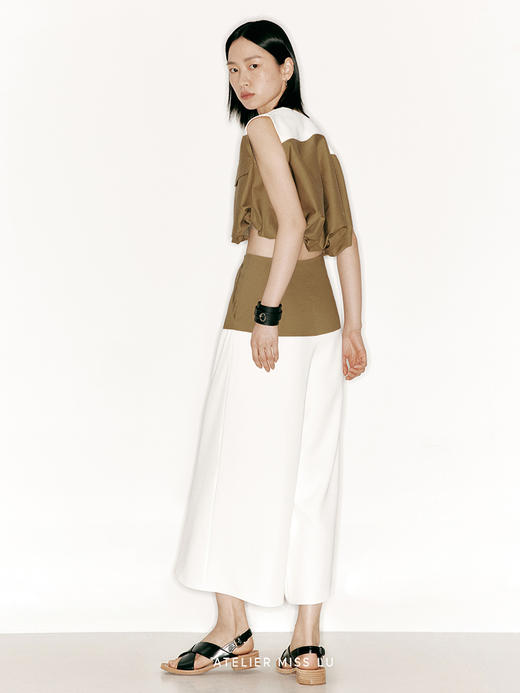 【撒哈拉日光】撞色拼接空气感口袋上衣/230020 商品图3