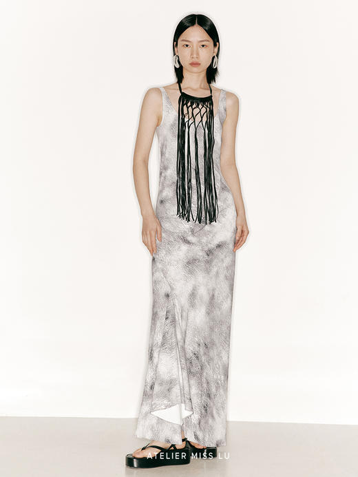 【阿拉克涅】重工流苏编织PU皮质项链/23ZB01 商品图0