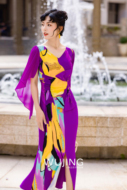 3022098 紫罗琉璃 紫罗兰连衣裙 雾境 商品图0