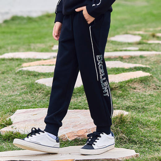 mettekids男童裤子儿童春秋新款休闲卫裤童装中大童运动束脚长裤 商品图1