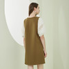 NF8X6斯尔丽瑟俪2023春夏新款简约通勤直筒群大灯笼袖圆领中长连衣裙 商品缩略图1