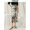 VIMAGE纬漫纪夏季新款高腰显瘦气质印花小众设计半裙V1906522 商品缩略图3