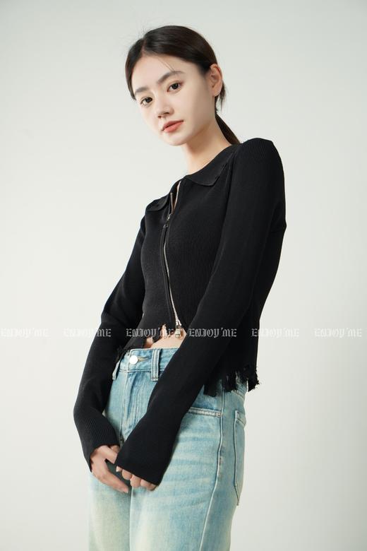 【门店同款】2023年春季不规则拉链针织开衫 150197574 商品图2