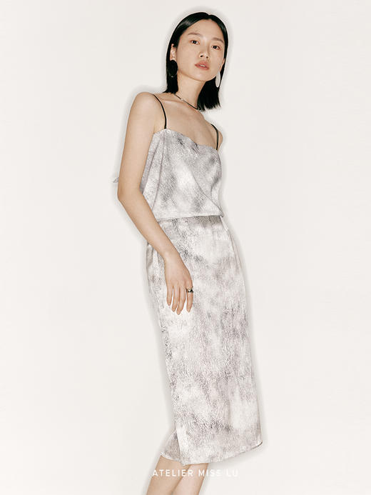 【晨曦光廊】品牌定制印花背后打结设计两穿吊带上衣/230034B 商品图3