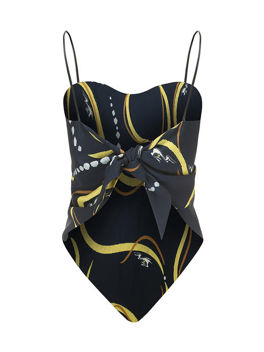 【及时行乐】品牌定制印花背后打结设计两穿吊带上衣/230034C 商品图4