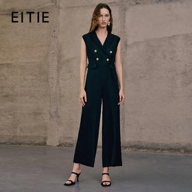 EITIE爱特爱夏季新品高腰修身干练阔腿连体裤7407121
