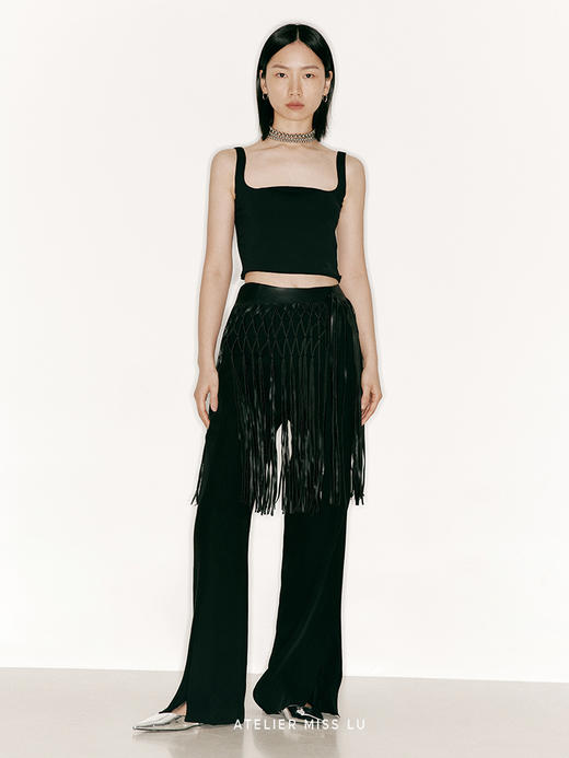 【波斯】重工流苏编织PU皮质腰带/23ZB02 商品图0