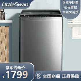 小天鹅 （LittleSwan）波轮洗衣机全自动家用大容量 银离子健康除菌除螨 智能手机控制租房神器 10KG 升级纳米除菌TB100PURE6