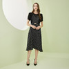 NF8V8斯尔丽瑟俪2023春夏新款通勤百搭圆领短袖拼接波点温婉气质连衣裙 商品缩略图3