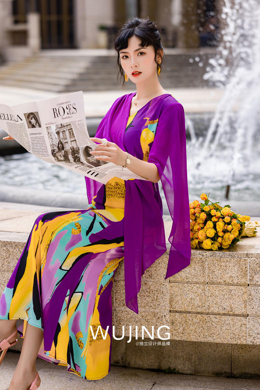 3022112 紫罗琉璃 紫罗兰连衣裙 雾境 商品图4