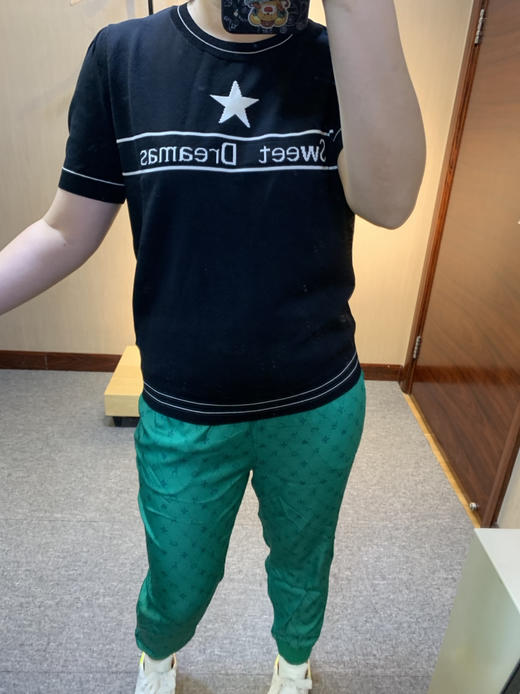 针丝缘大码女装春新款时尚洋气百搭高弹针织衫T恤6335 商品图11