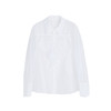 谜底通勤白衬衫女2023春季新款气质翻领单排扣衬衣长袖231MC0157 商品缩略图4