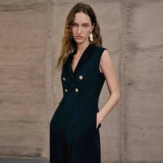 EITIE爱特爱夏季新品高腰修身干练阔腿连体裤7407121 商品图5