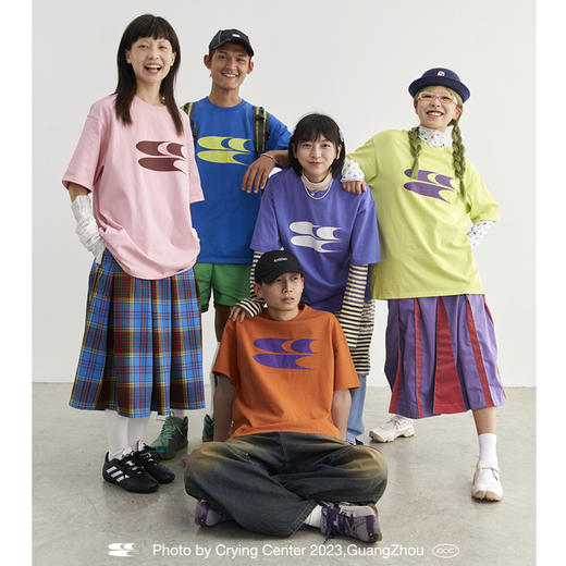 CryingCenter夏日调色盘 多色经典LOGOT恤 宽松圆领套头哭喊中心 商品图1