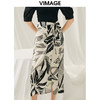 VIMAGE纬漫纪夏季新款高腰显瘦气质印花小众设计半裙V1906522 商品缩略图5