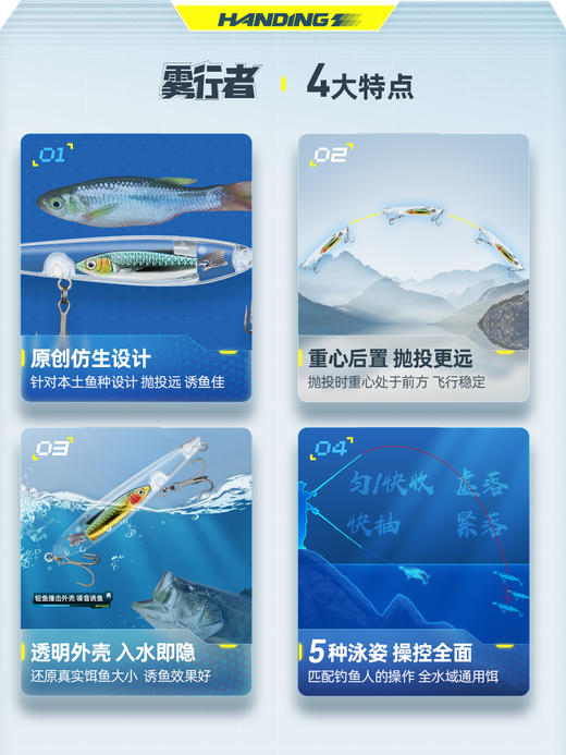 雾行者沉水铅笔路亚饵 假饵 商品图2