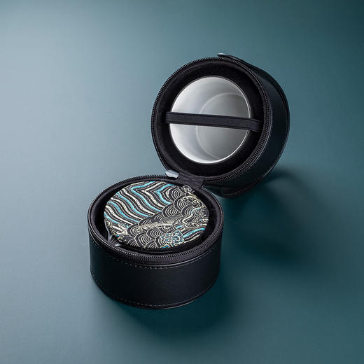 万仟堂 | 时来运转·快客杯 旅行茶具套装便携包 快客杯 陶瓷功夫茶具 带便携包 商品图3