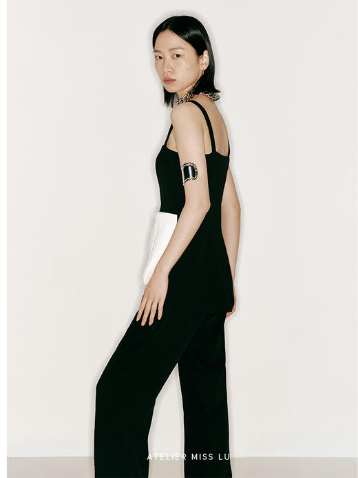 【午夜热浪】造型大口袋设计收腰吊带上衣/230030A 商品图3