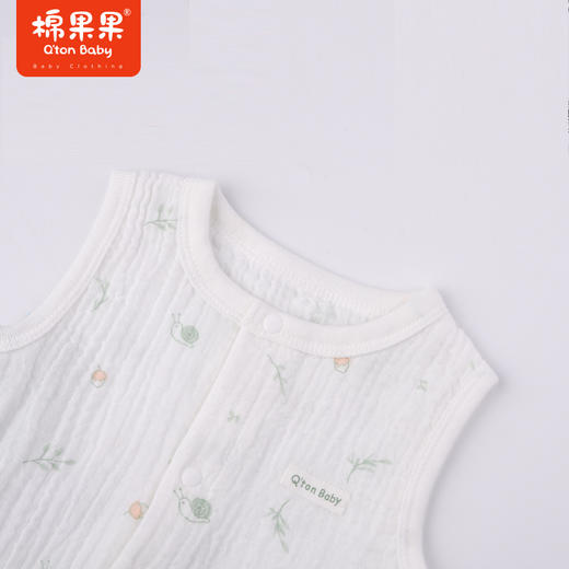 棉果果商场同款夏季新品纱布抗菌背心连体衣M201724223312 商品图3