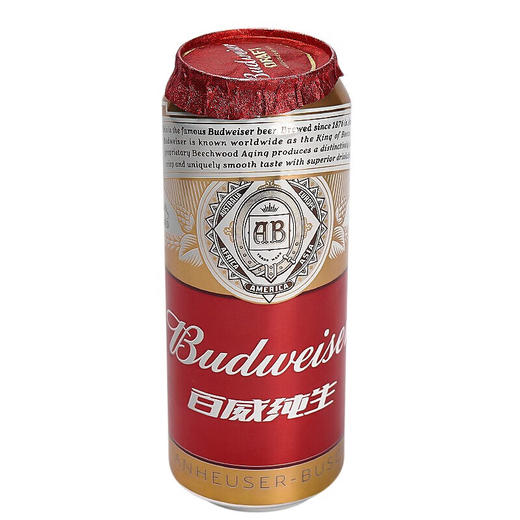 百威啤酒 （Budweiser）百威纯生啤酒 拉格啤酒 整箱 送礼聚会自饮 纯生500ml*24听 商品图1