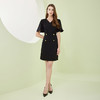 NF859斯尔丽瑟俪2023春夏新款OL风合体收腰显瘦V领简约小A摆连衣裙 商品缩略图3