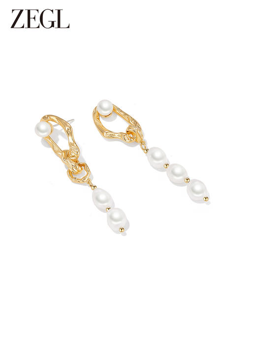 ZEGL设计师巴洛克法式复古珍珠耳环女轻奢高级感耳钉925银针耳饰 商品图3