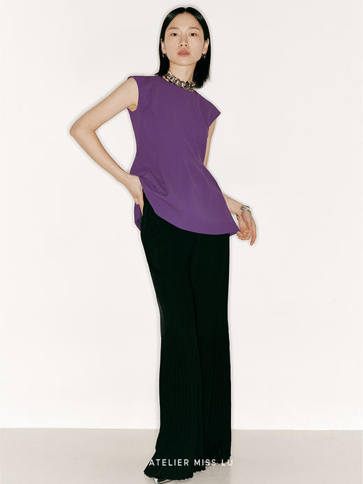 【伞落】收腰廓形设计宽肩上衣/230027A 商品图3