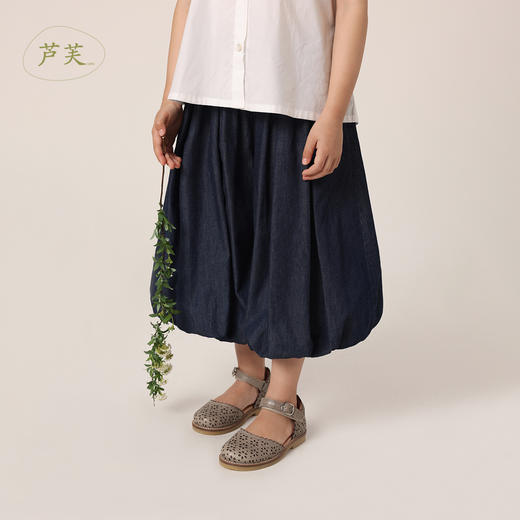 【马克珍妮 芦芙】春装新款 女童休闲花苞型八分裤230232 商品图0