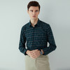 99XC42DC003【专柜定制刺绣款】罗蒙春夏长袖衬衫男士商务休闲百搭弹力刺绣格子衬衣男 商品缩略图4