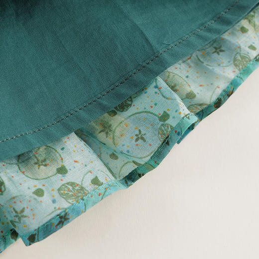 【马克珍妮 芦芙】夏装新款 女童凉爽棉真丝花卉连衣裙230576 商品图6