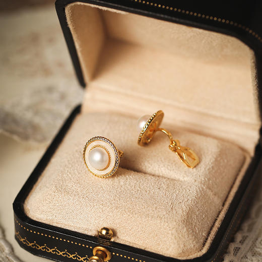 Manreya玛芮雅“罗马假日”珍珠无痛耳夹 商品图4
