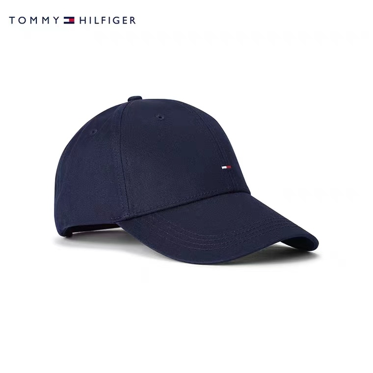 TOMMY HILFIGER  纯棉经典小绣标金属调节扣圆顶遮阳棒球帽E367895041