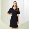 NF859斯尔丽瑟俪2023春夏新款OL风合体收腰显瘦V领简约小A摆连衣裙 商品缩略图0