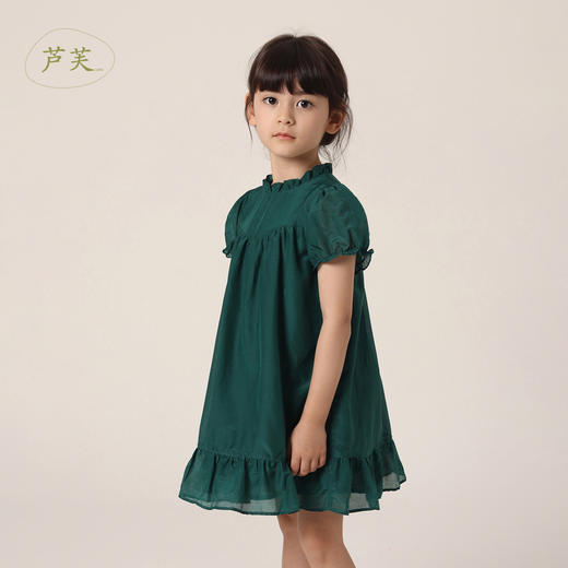 【马克珍妮 芦芙系列】夏装女童棉真丝连衣裙220817 商品图0