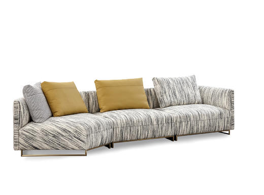 September 玄月转角沙发| 更多座位组合，皮布面料可选，详询客服 商品图0