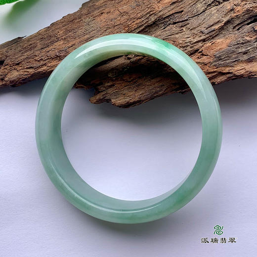 派瑞翡翠 翡翠手镯 糯种 飘花 商品图3