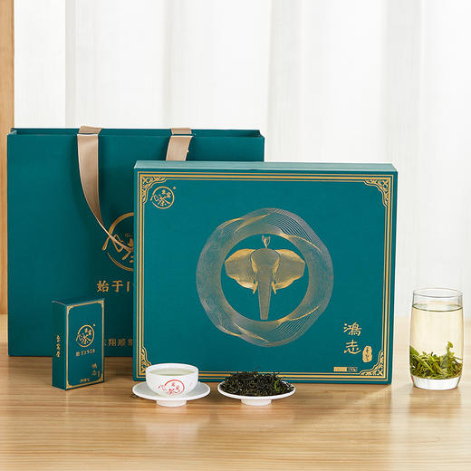 【2026新茶】象窝茶鸿志墨翠礼盒装绿茶高山云雾新兴特产 鸿志墨翠绿茶 5g * 24袋 120g 商品图12