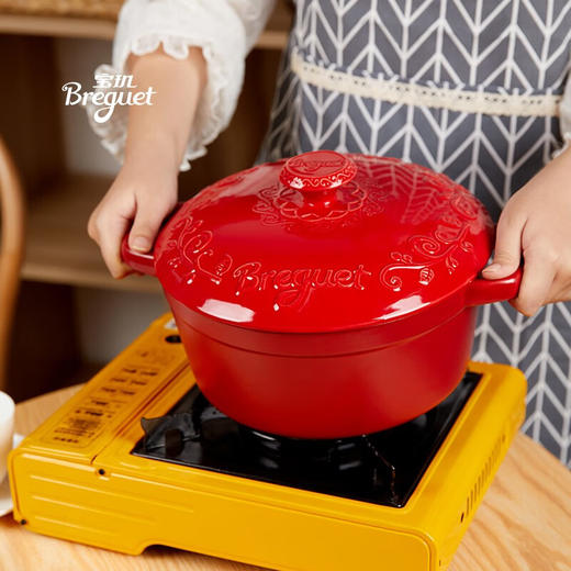 【分仓直发包邮】宝玑Breguet琅彩系列耐热陶瓷锅2L/3L 经典红 商品图5