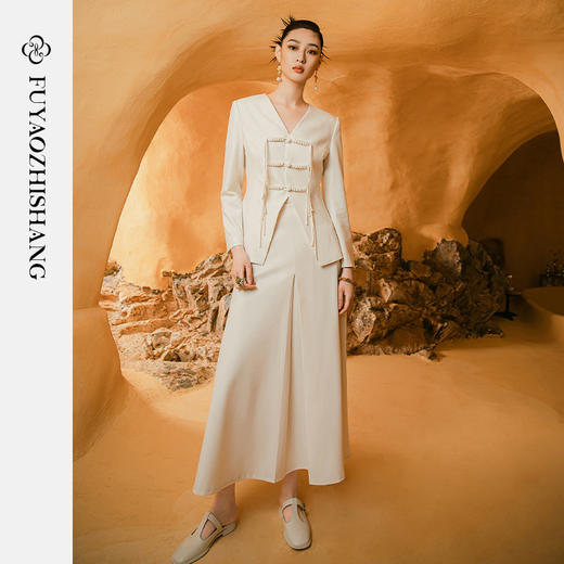 IWY/扶摇系列 新中式流苏盘扣外套+半裙23FYCS118 商品图2